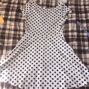 dotted white dress